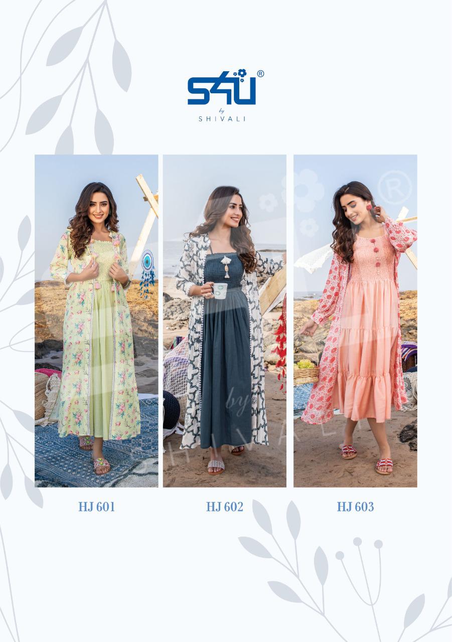 S4u Hello Jackets 6 New Stylish Fancy Party Wear Kurti Collection
